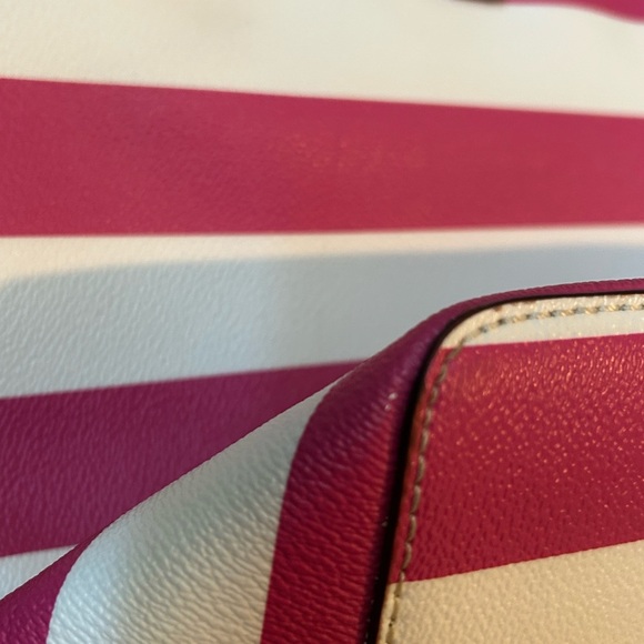 Kate Spade Pink and White Striped Tote Bag - Picture 12 of 16